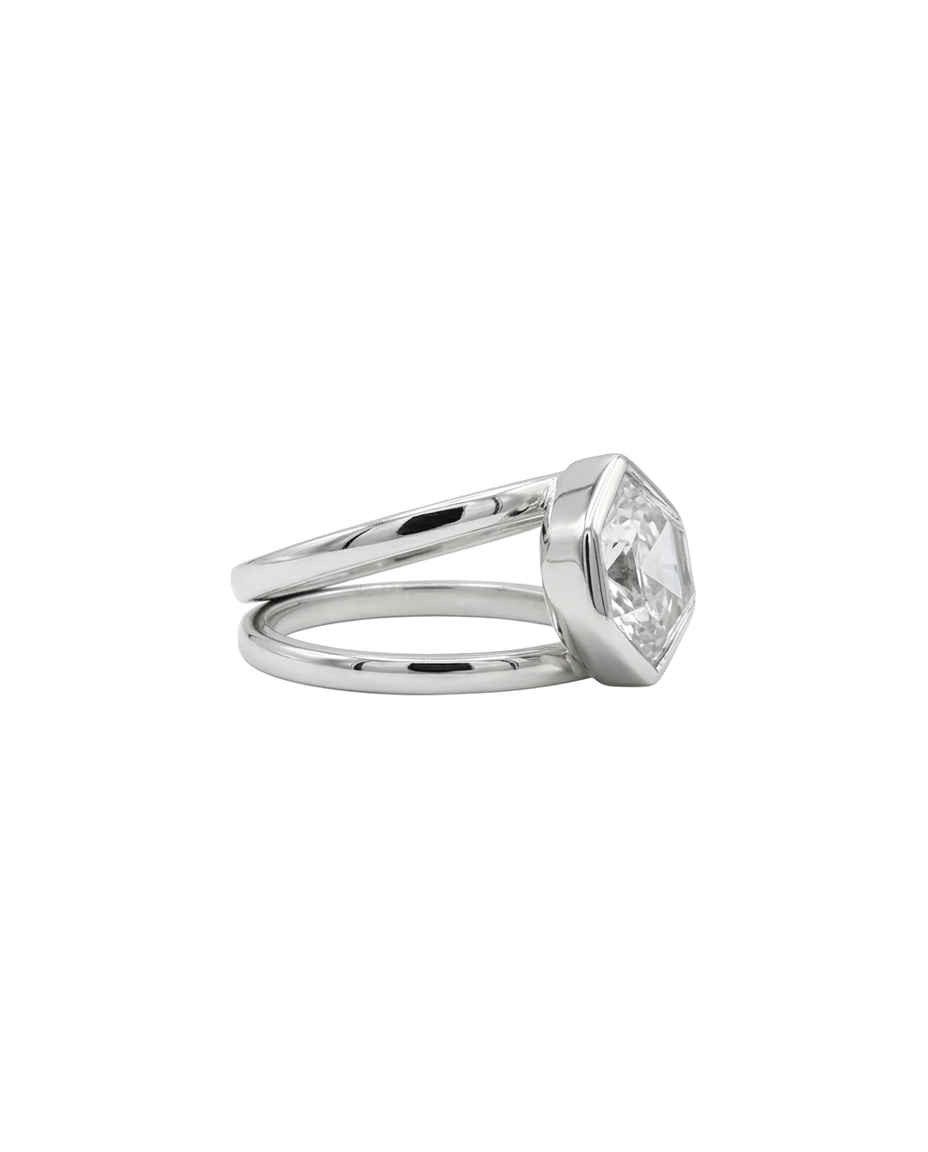 Anillo Herkimer Plata