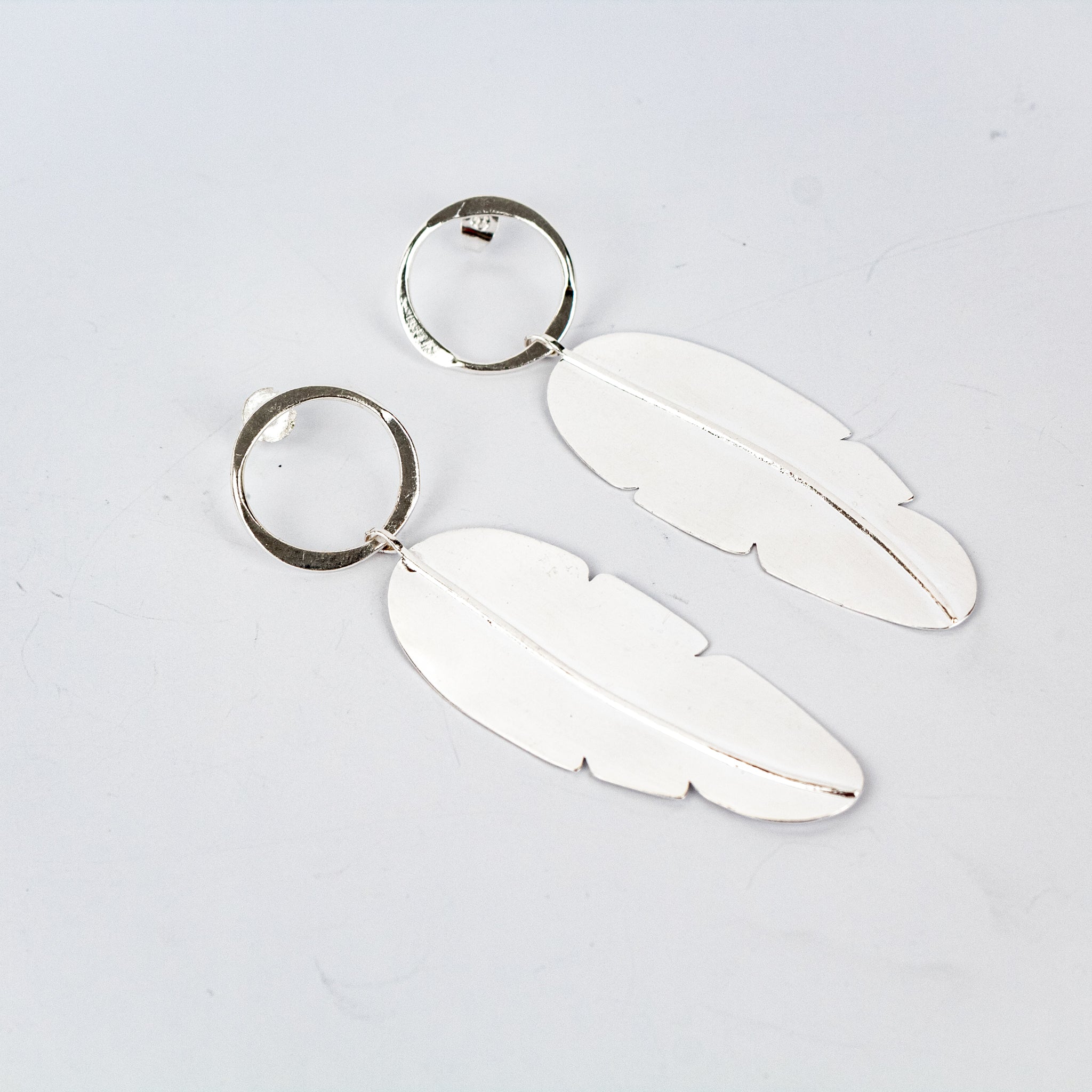 Aros Plumas Silver