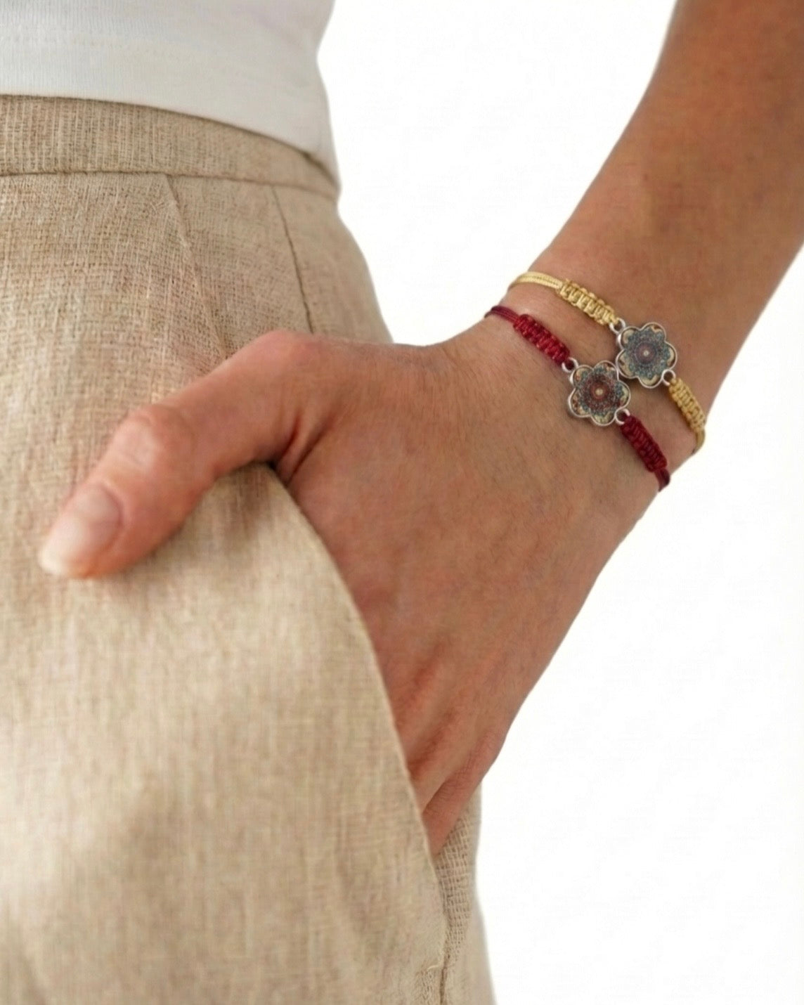 Pulsera Mándala Flor Silver