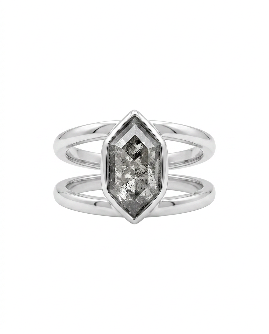 Anillo Herkimer Plata