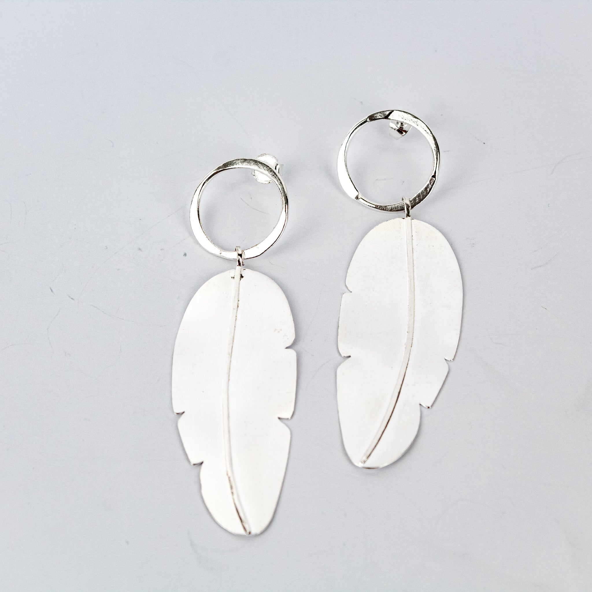 Aros Plumas Silver