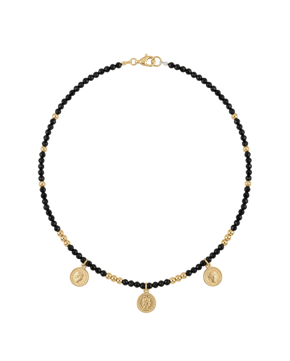 Collar Ónix Monedas