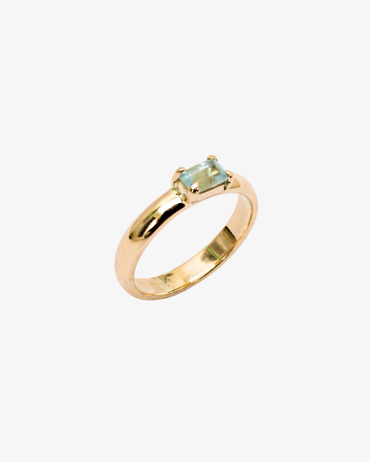 Anillo Topacio Azul Oro 18K