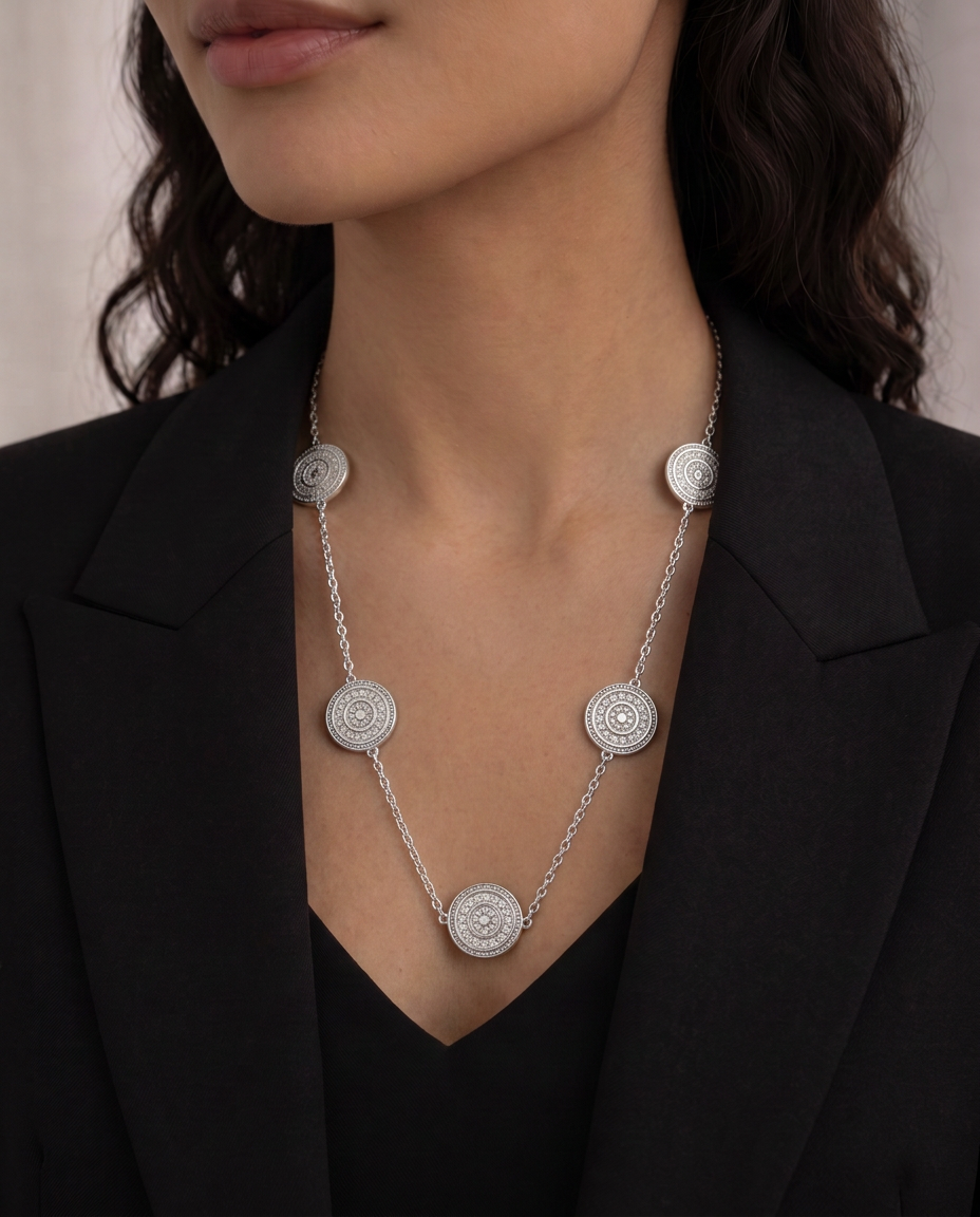 Collar Monedas Planas