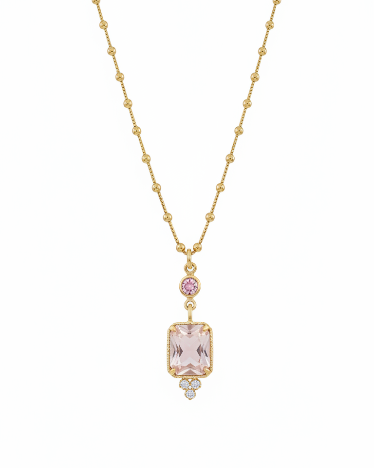 Collar Cuarzo Rosa