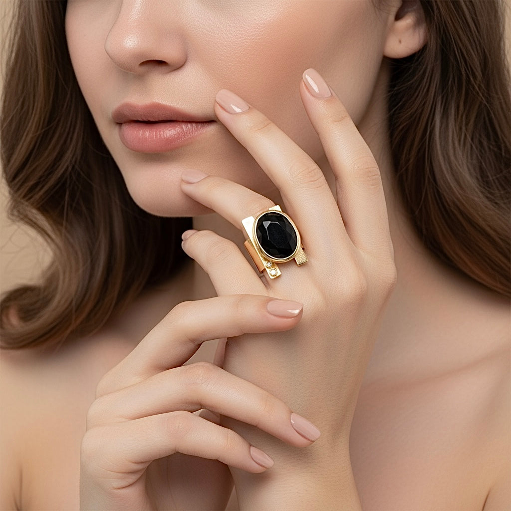 Anillo Circonita Negro