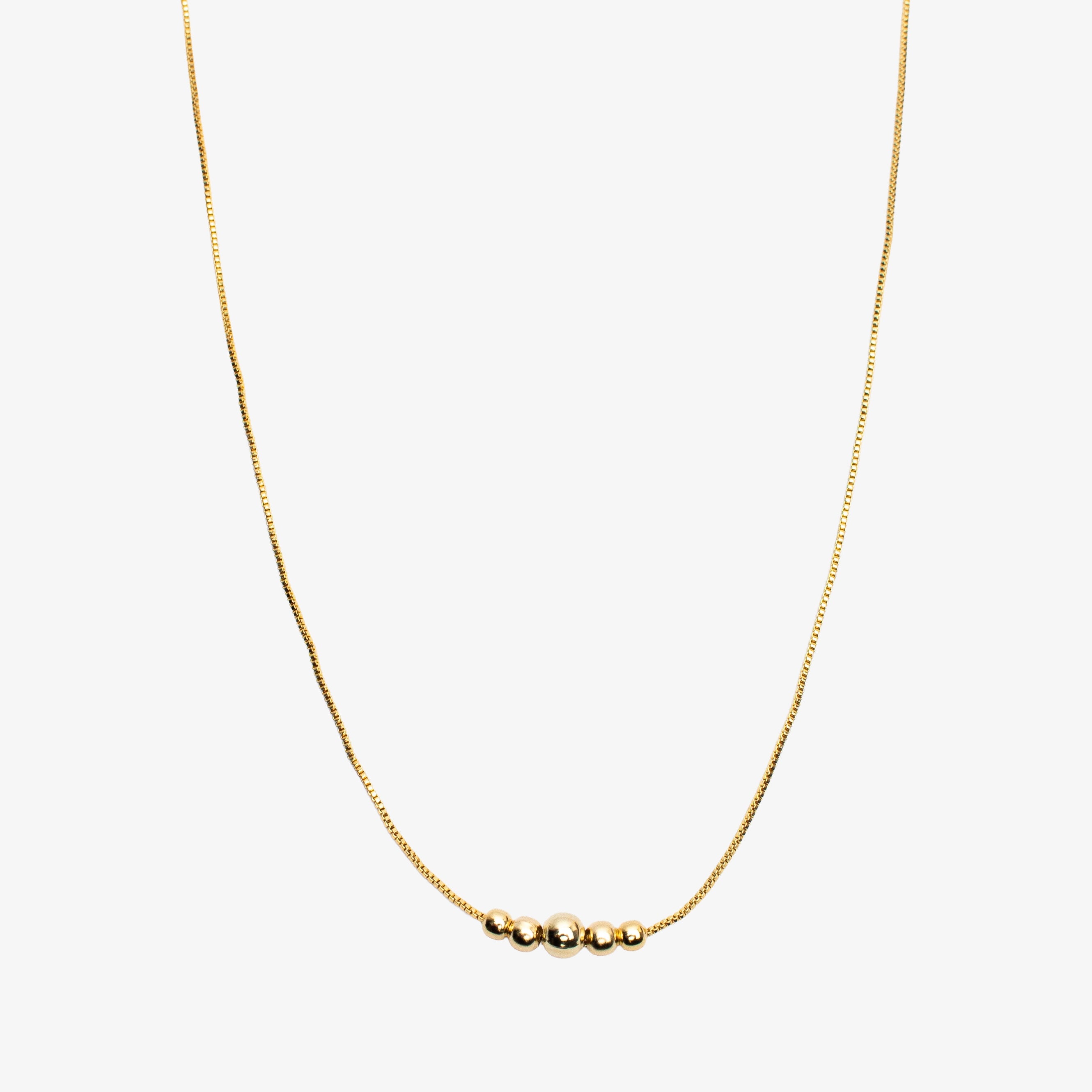 Collar Bolitas Oro