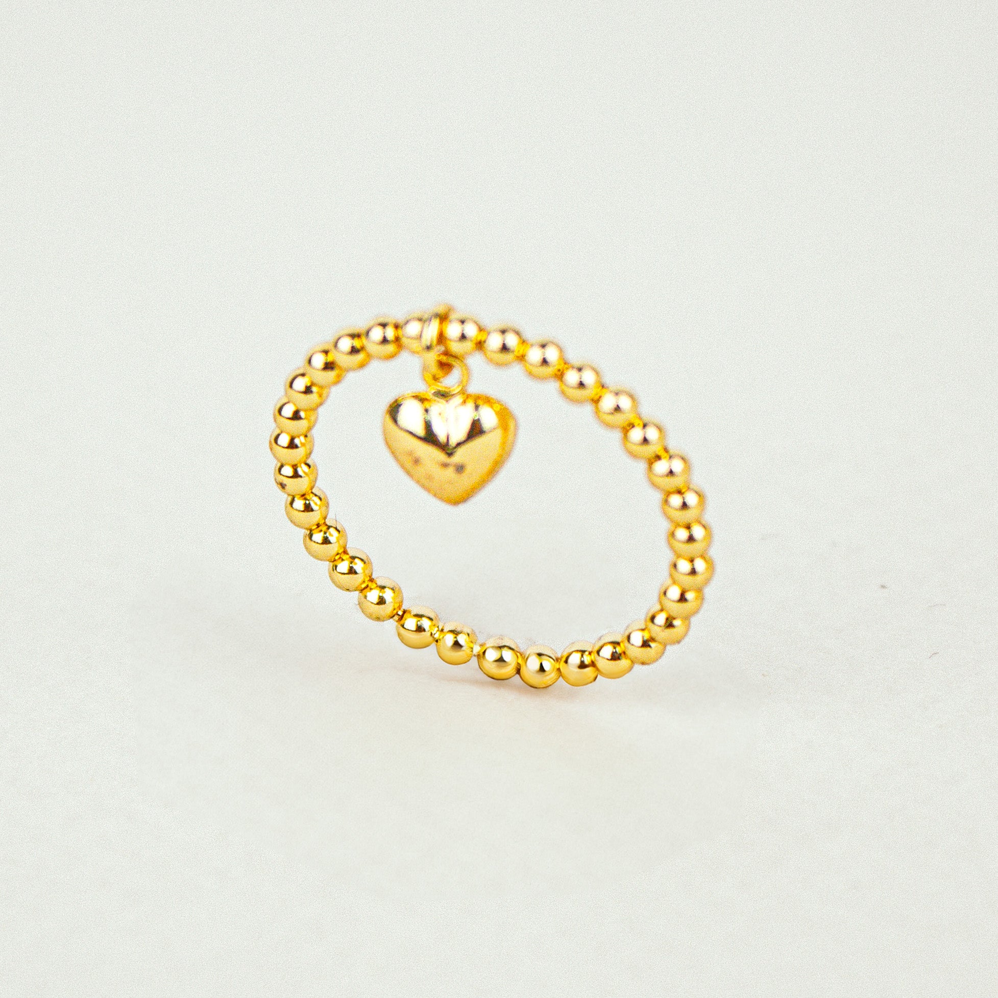 Anillo Corazón Bolitas