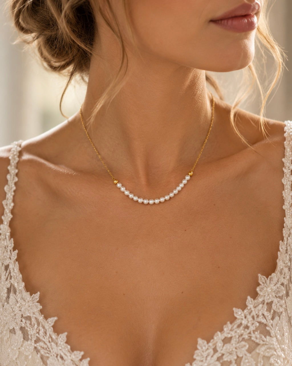 Collar Espalda Perlas