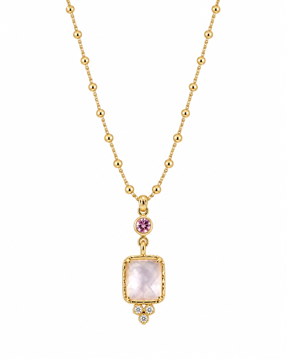 Collar Cuarzo Rosa