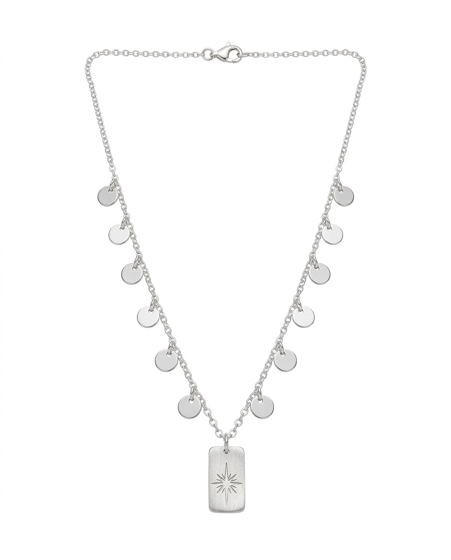 Collar Placas Silver