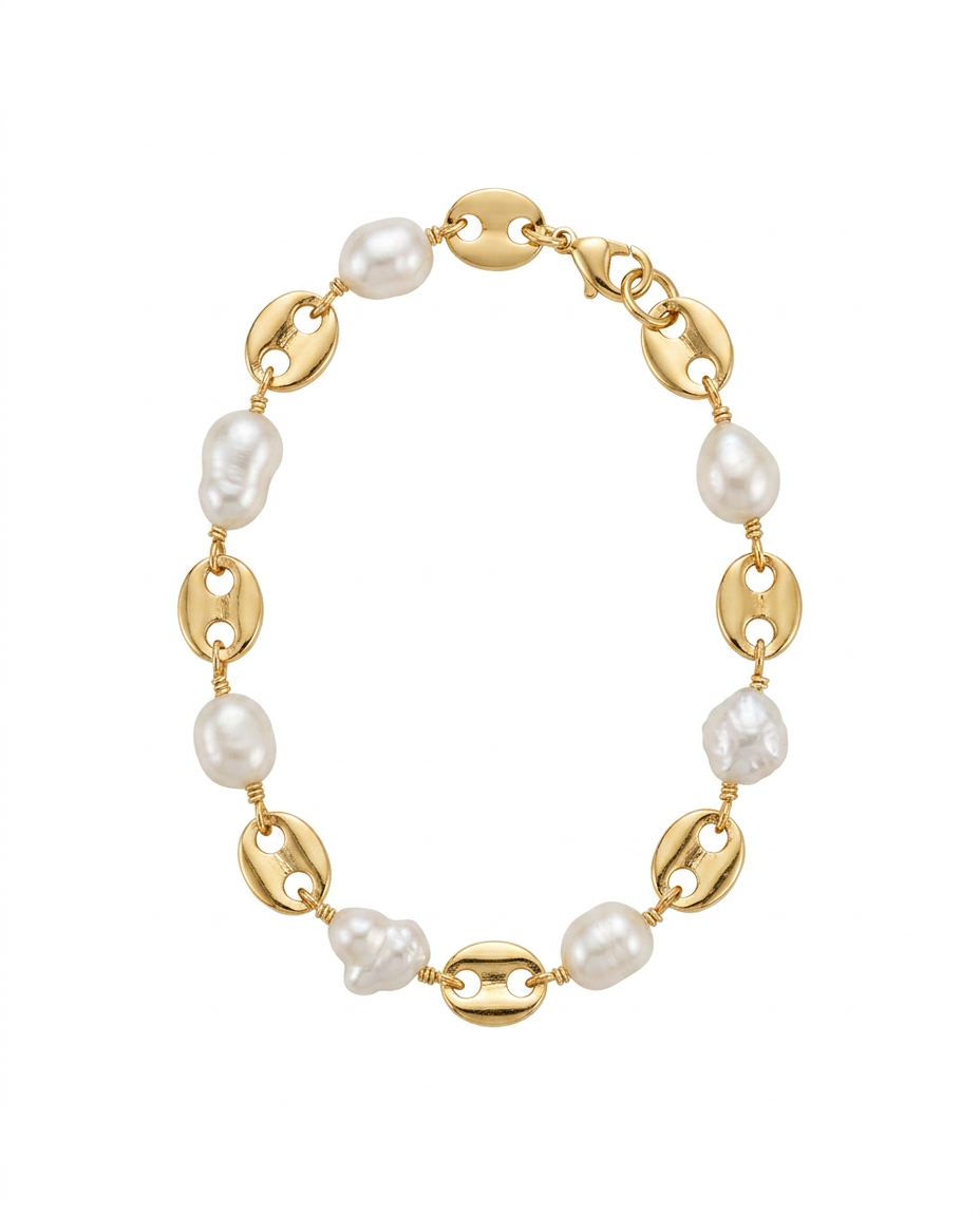 Pulsera Eslabón Perla