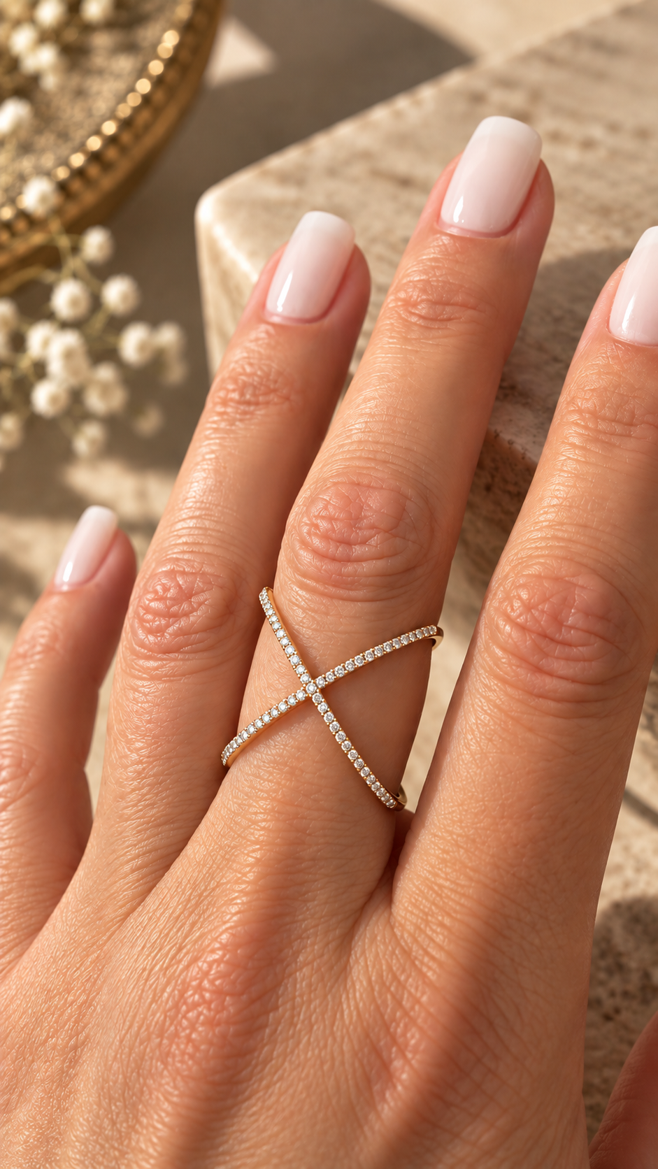 Anillo Cruzado Oro 18k