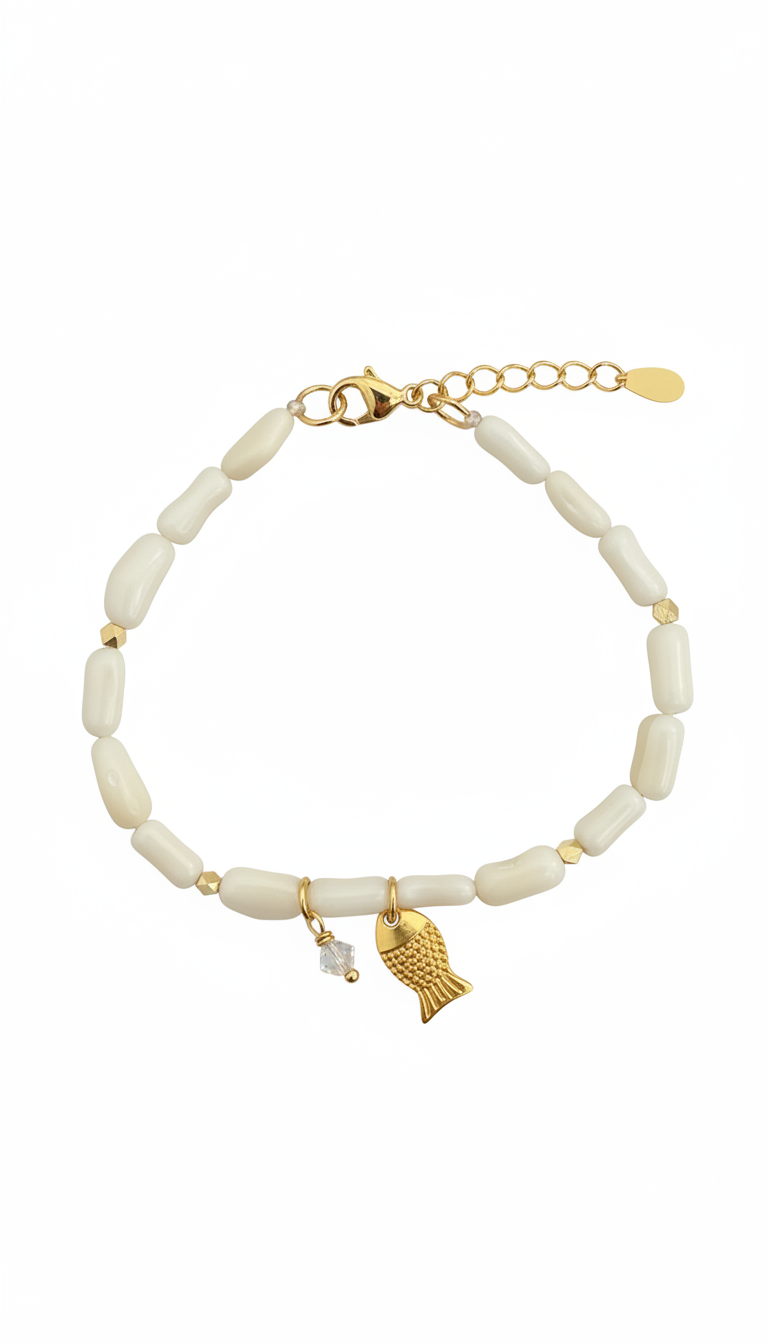 Pulsera Coral Blanco