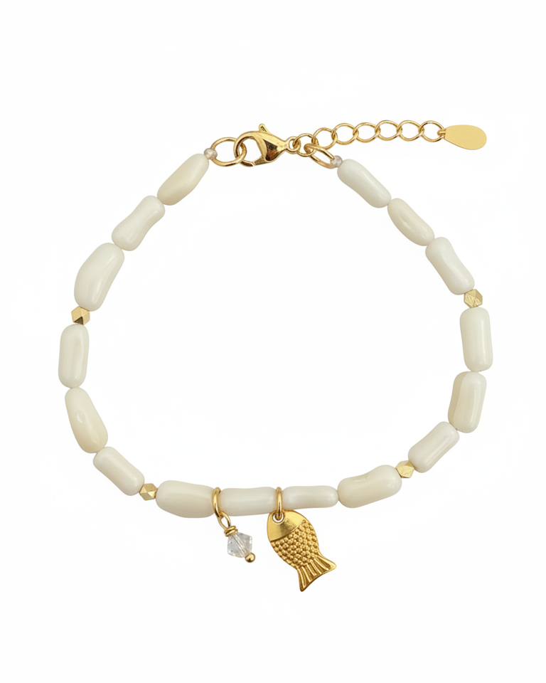 Pulsera Coral Blanco