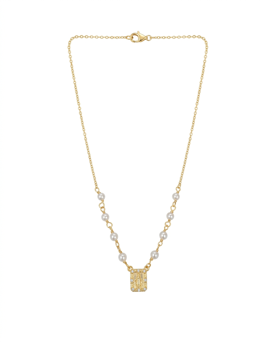 Collar Escapulario Perlas